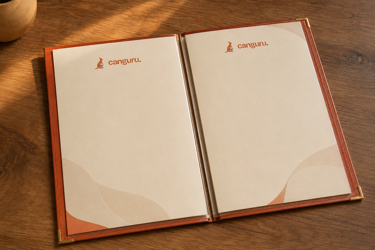 Cardápio laminado resistente